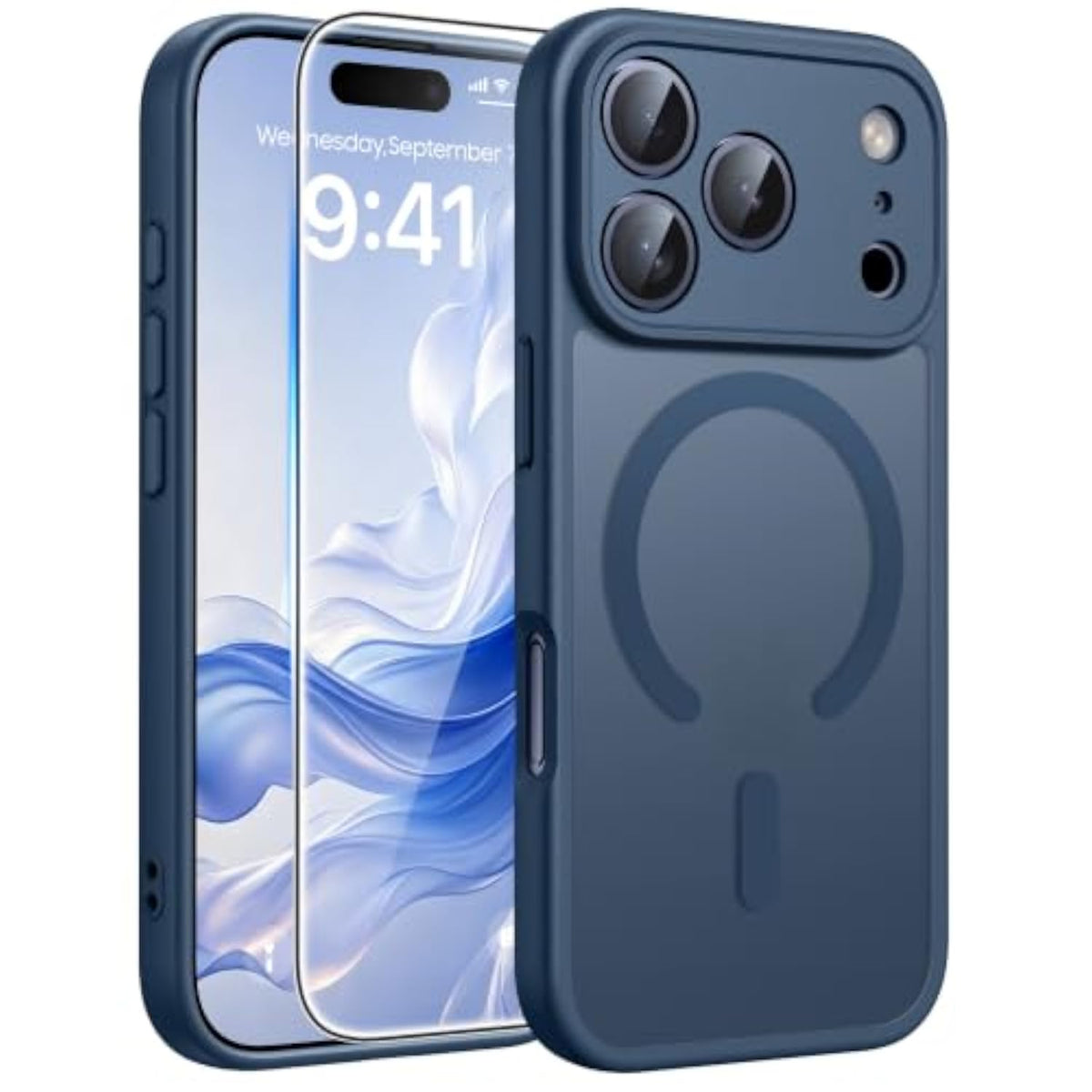 Transparent Blue MagSafe Case for iPhone 17 Pro Max