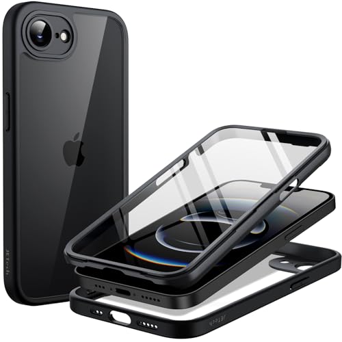Case for iPhone 17e (2026) / iPhone 16e with Built-in Tempered Glass Screen Protector, 360 Degree Full Body Shockproof Phone Cover, Heavy Duty