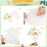 38 Pcs Sage Green Wedding Photo Booth Props, Bridal & Engagement Party Decorations