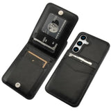 For Samsung Galaxy S25 Plus Case Wallet With Credit Card Holder, Flip Premium Leather Magnetic Clasp Kickstand Heavy Duty Protective Cover For Samsung Galaxy S25 Plus 6.7" (Black)