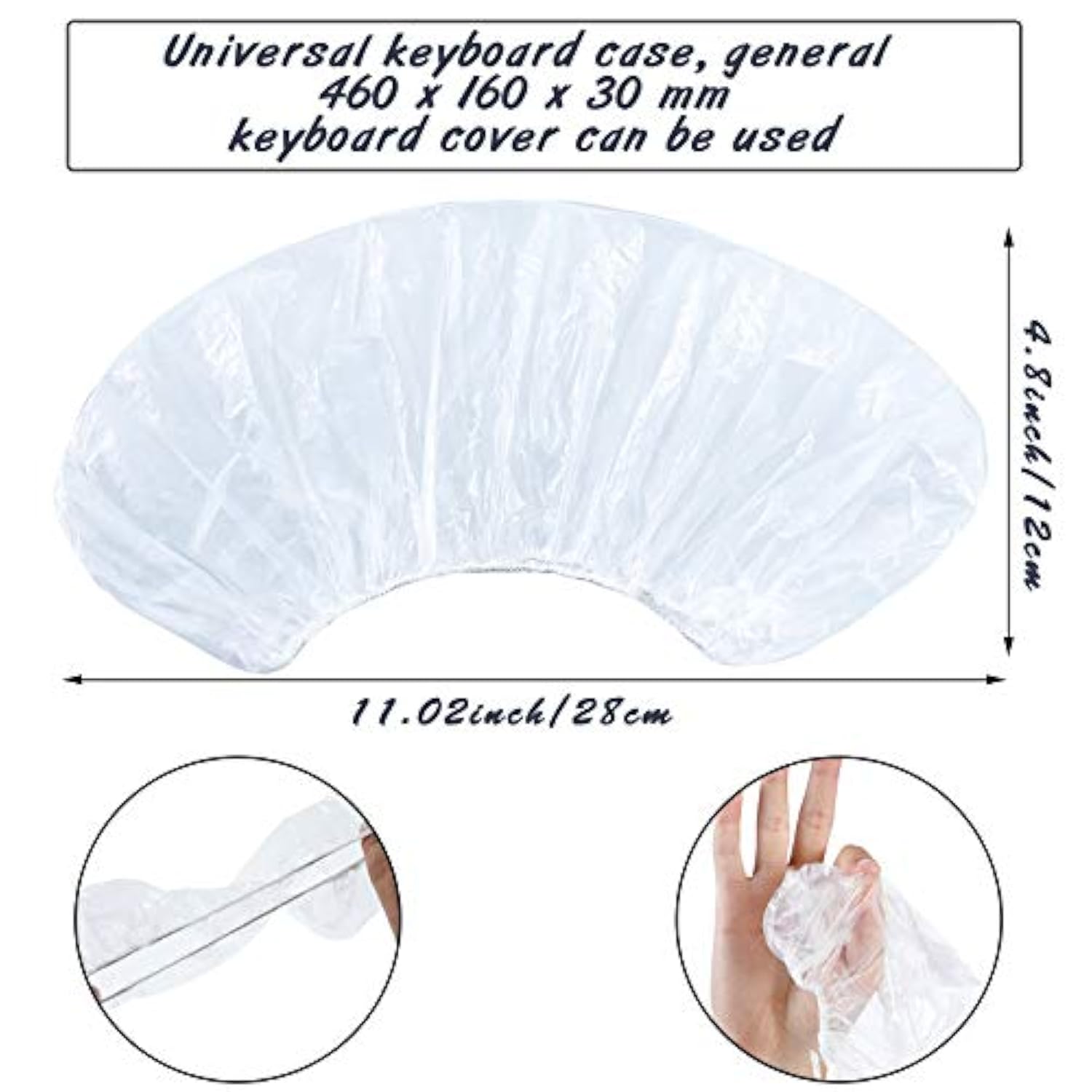 30 Pieces Universal Keyboard Protector Cover Wipeable 0.025Mm Disposable Keybo