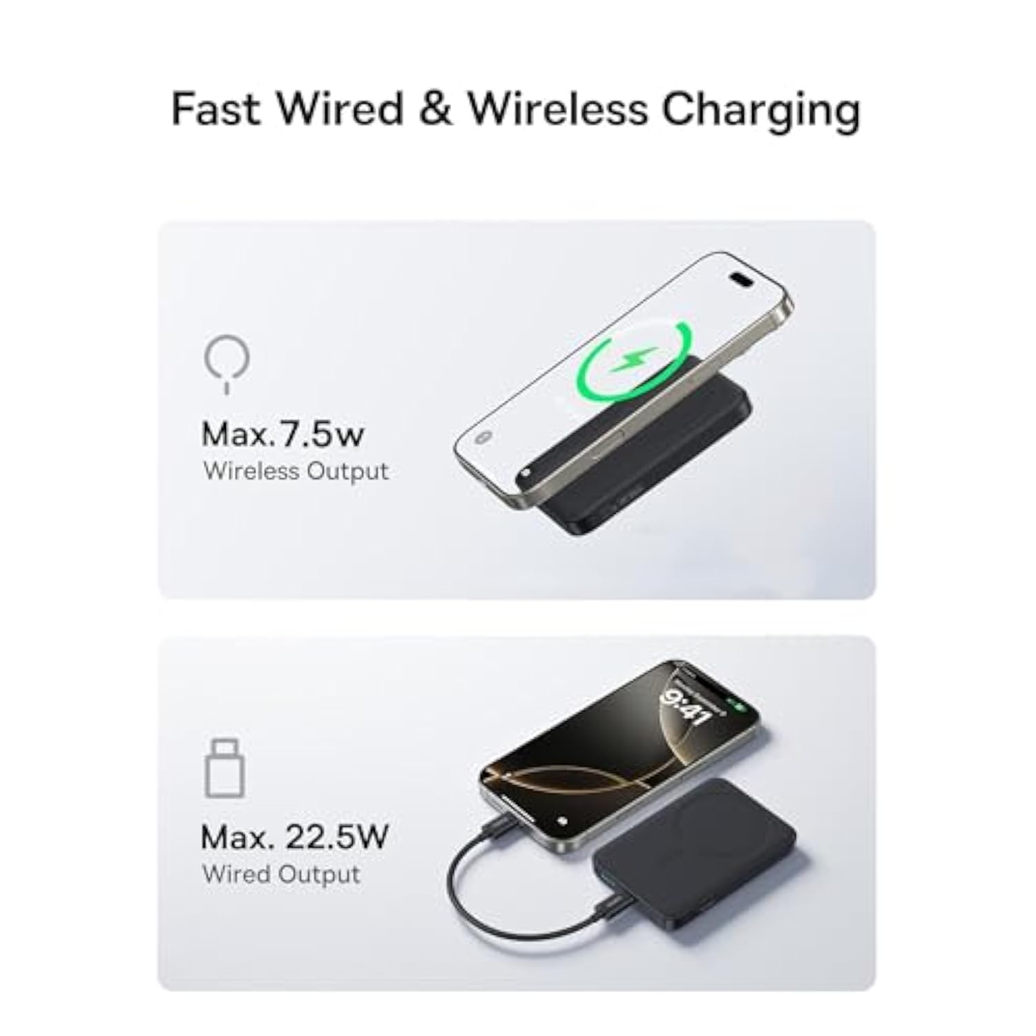 Baseus for MagSafe Portable Charger, 10000mAh Wireless Magnetic Power Bank with USB-C Cable 22.5W PD Charging, Slim Phone Battery Pack Compatible with iPhone 16/15/14/13/12 Pro/Pro Max Series-Black