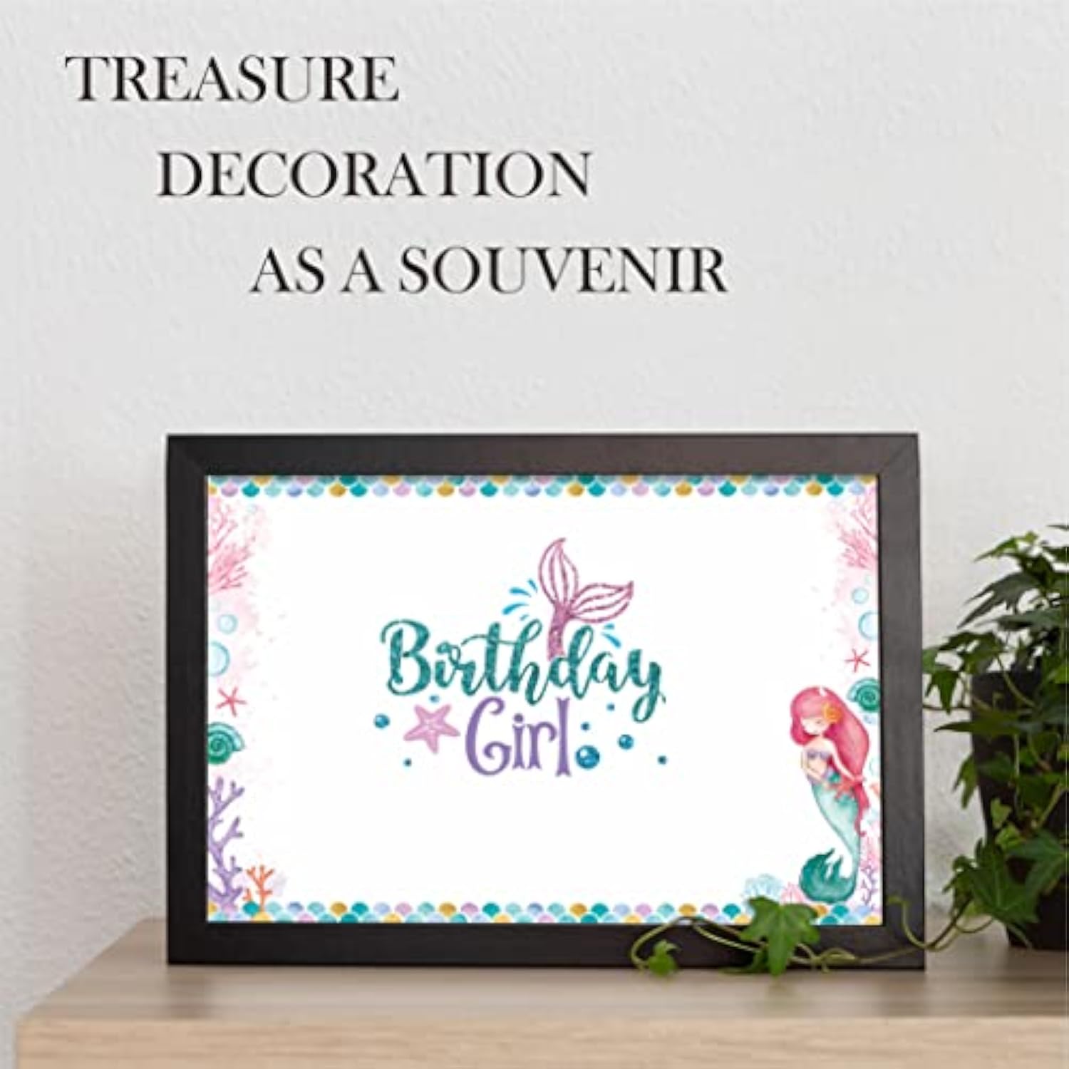 Birthday Girl Large Signature Card?Mermaid Guest Book Alternative?Under The Sea Sign Decorations For Girls?Creative Wall Art Poster, Keepsake Sign 10X15 Inches, Party Decorations And Supplies-A13