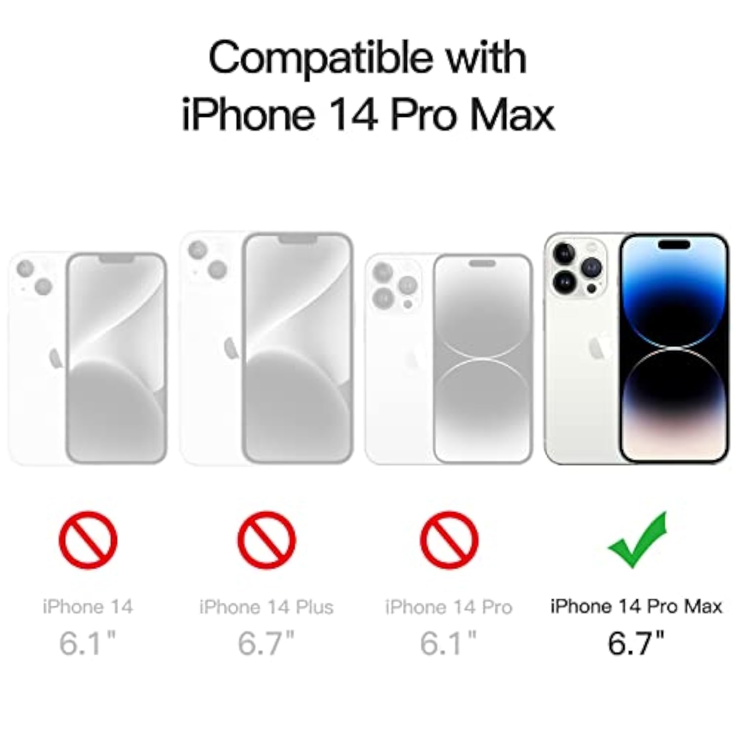 JETech Privacy Full Coverage Screen Protector for iPhone 14 Pro Max 6.7-Inch, with Camera Lens Protector, Anti-Spy Tempered Glass Film, 2-Pack Each