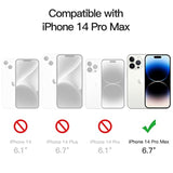 JETech Privacy Full Coverage Screen Protector for iPhone 14 Pro Max 6.7-Inch, with Camera Lens Protector, Anti-Spy Tempered Glass Film, 2-Pack Each