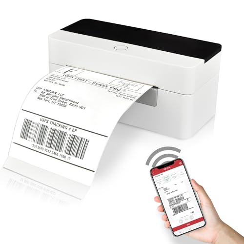2054N Wireless Shipping Label Printer With Usb And Wireless, For Connect To Bluetooth-Enabled Computer Devices, Support Ios, Android & Windows For 4X6 Direct Thermal Labels (Roll & Fanfold)