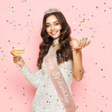 21St Birthday Decorations For Her - 21St Birthday Sash And Crown Kit For Girls Decorations 21St Tiara Party Favors