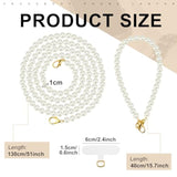 2 Pcs Pearl Beaded Cell Phone Lanyard, Pearl Phone Lanyard Crossbody And Cell Phone Wrist Strap Phone Strap Crossbody With Tether Tabs For Most Phones Case Bag Purse
