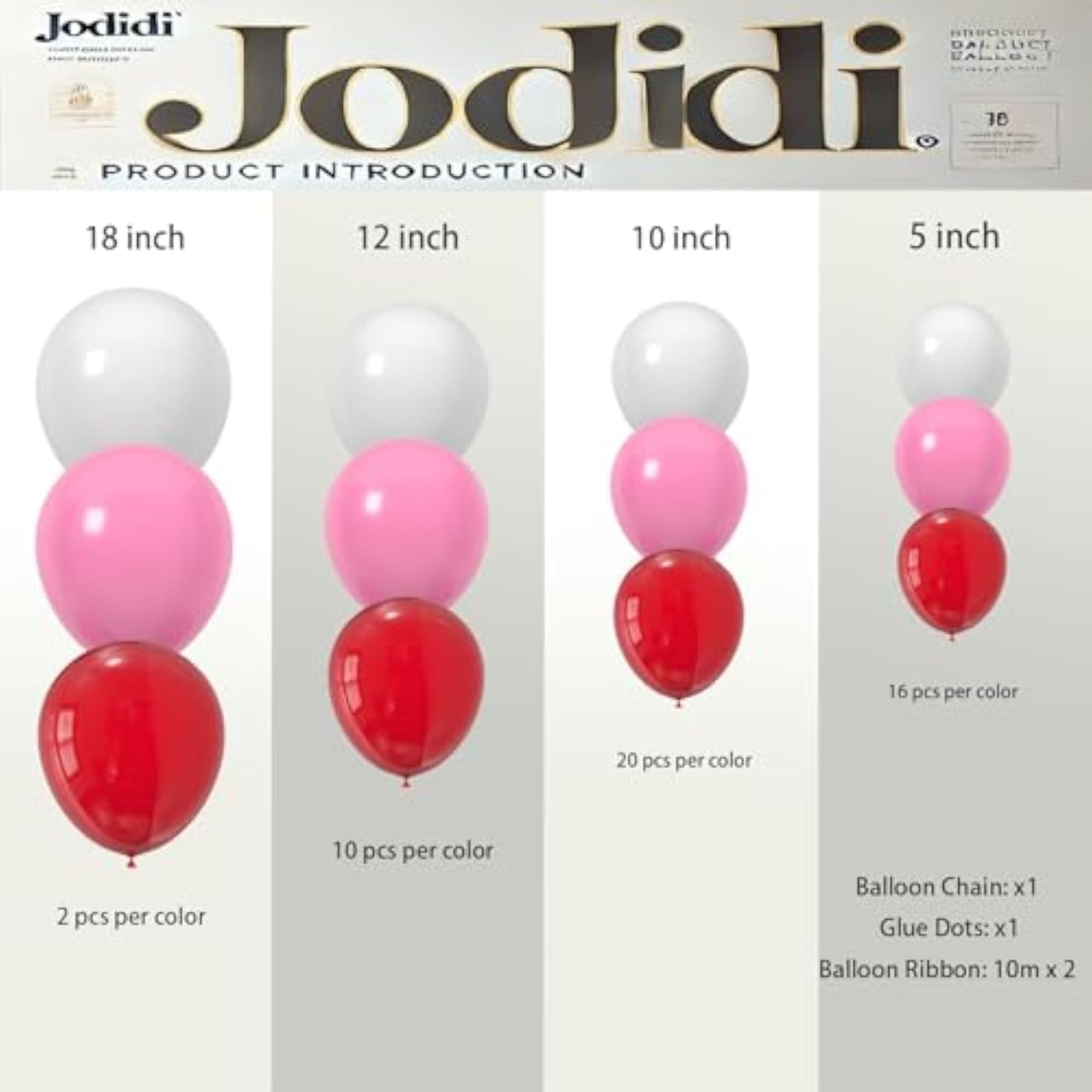 144 Pcs - Premium Party Balloons For Baby Showers, Birthdays, Weddings, Valentine'S Day And Celebrations (Red, Pink, White)
