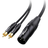 Cable Matters Dual RCA to XLR Stereo Audio Splitter Cable 6 ft / 1.8m (XLR to
