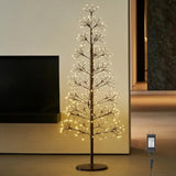 Lighted Brown Starburst Tree With 368L Warm White Fairy Lights 4Ft, Twig Tree With Lights For Indoor Outdoor Home Christmas Winter Holidays Party Decoration
