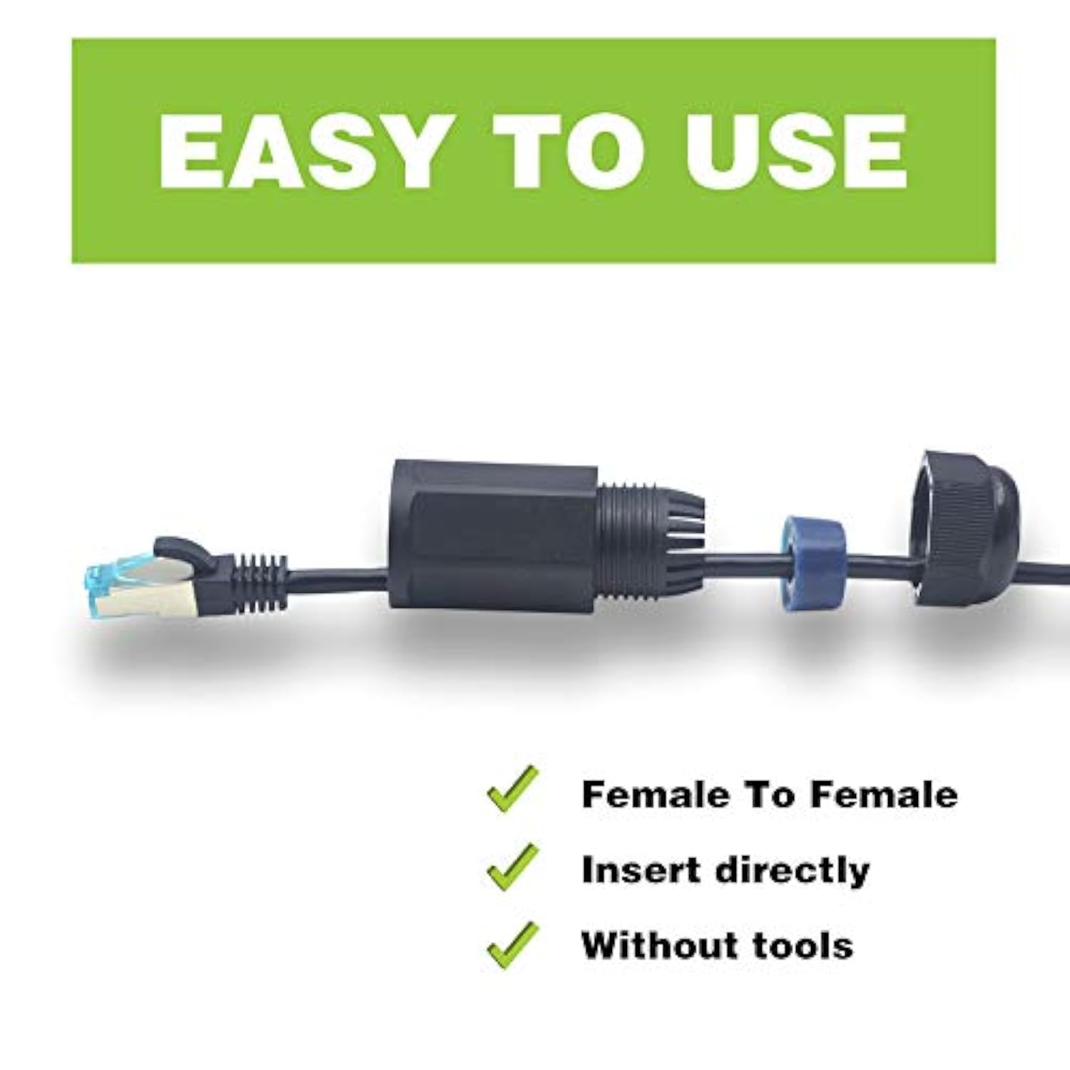 Waterproof Rj45 Coupler Ip67 Cat6 Waterproof Rj45 Connector Poe Outdoor Ethern