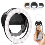 Phone Ring Light Clip On - , Rotatable Selfie Ring Light For Phone, Tablet, Laptop With Usb-C Charging Cable - 3 Color Modes & 5 Levels Of Brightness