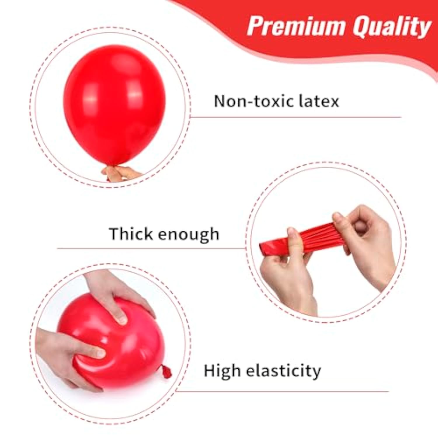 Red Balloon Garland Kit: 105-Piece Latex Arch for Party Decor