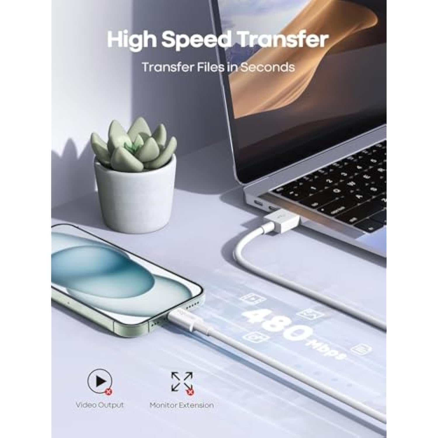 Car Carplay Cable For Iphone 16 15 Pro/Pro Max/Plus,3Ft+6Ft Usb A To Usb C Fast Charging Cord For Iphone 16 15 Samsung Galaxy S25 S24 Ultra Charger,Car Charger Adapter Accessories For Women Men