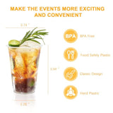 12 Oz Clear Plastic Cups, 300 Count Disposable Coffee Cups No Lids, 12 Ounce Cold Plastic Party Cup Bulk, Pet Clear Cup For Iced Coffee, Smoothie, Cold Beverage