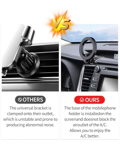 Car Phone Holder for 2014-2019 Toyota Highlander Accessories, 360° Rotation Phone Mount Compatible with MagSafe, Cell Phone Holder Does Not Affect