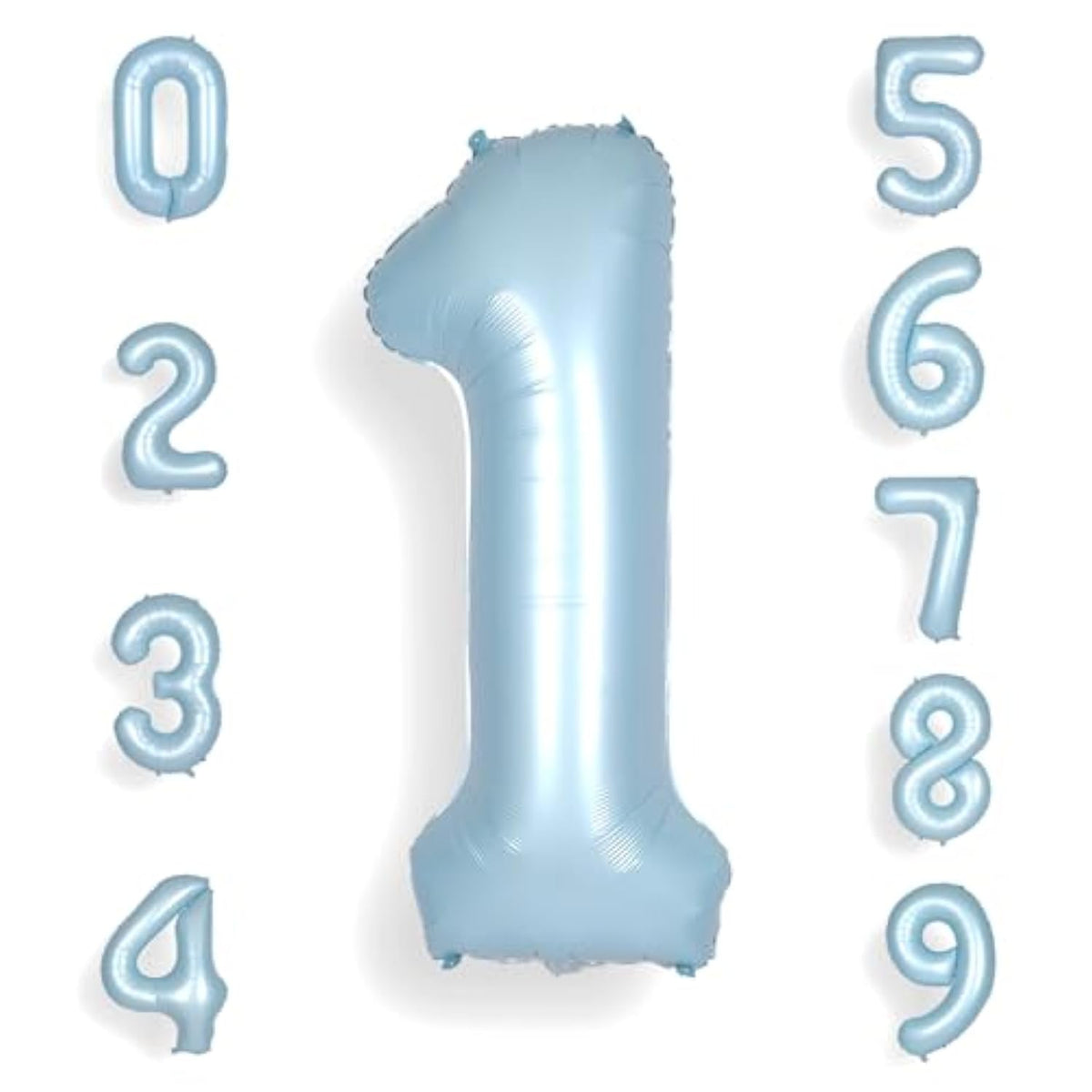 40" Light Blue Number 1 Balloon Large Foil Mylar for 1st Birthday/Graduation