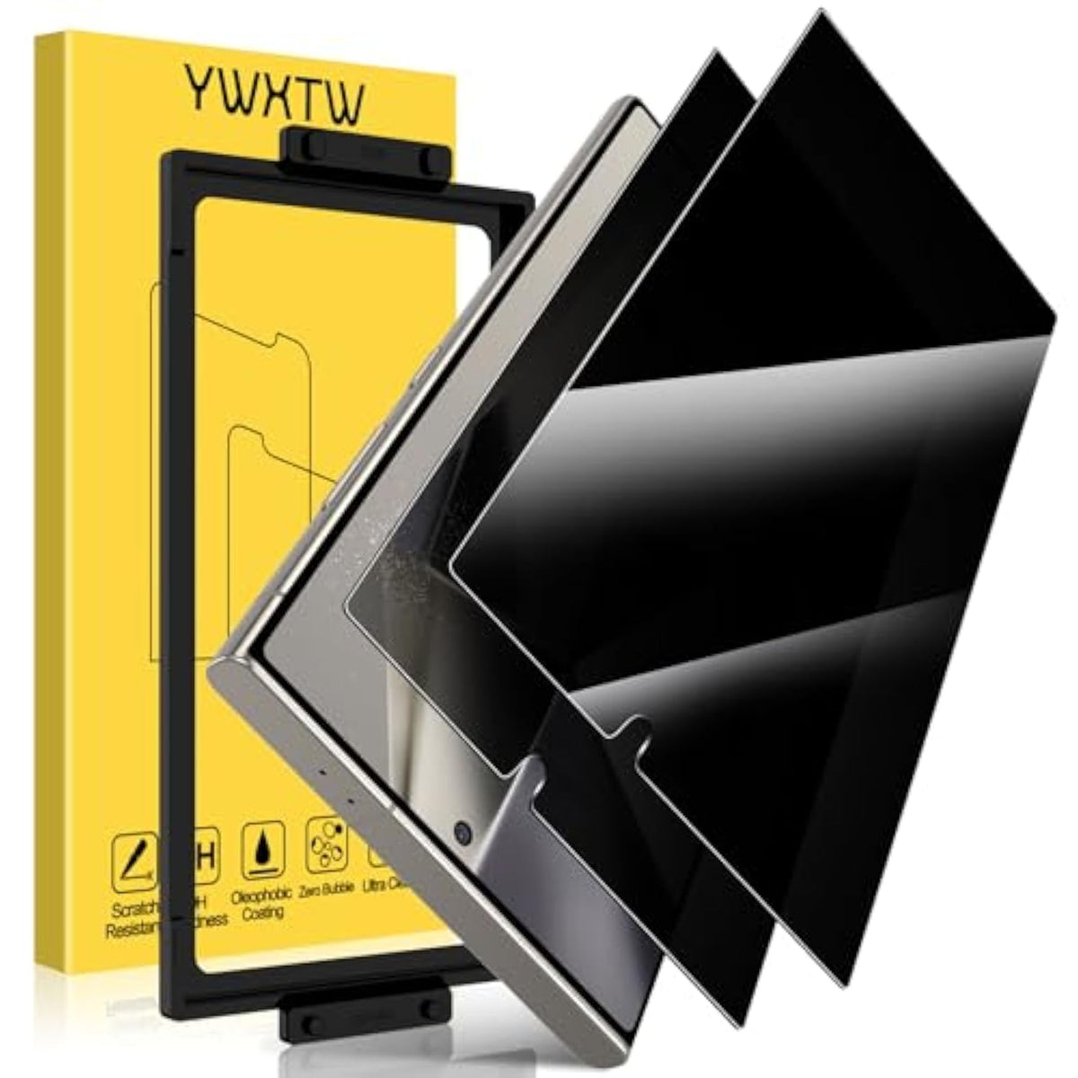 Ez Unlock Samsung Galaxy S24 Ultra Privacy Screen Protector 2 Pack