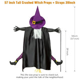 Halloween Decorations Outdoor 57" Crashing Witch into Tree Decor