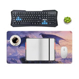 Purple Dragon Fantasy Large Gaming Mouse Pad Non-Slip Rubber Base Desk Mat Computer Accessories For Office & Gaming Setups 30X60Cm