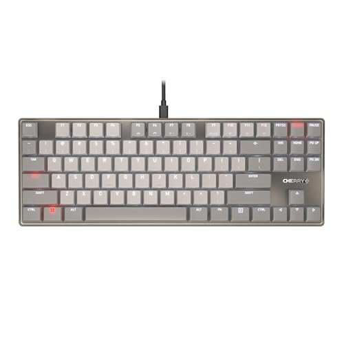 Kc 500 Mx Lp Mechanical Low Profile Keyboard | Slim Design | White Lighting | Pbt Key Caps New Mx Lp 2.0 Switches (Gray, Tkl)
