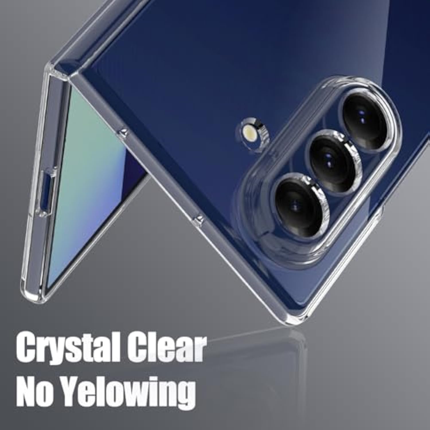 For Samsung Galaxy Z Fold 7 Clear Case With Screen Protector And Camera Protection,Slim Lightweight Anti Yellowing Scratch Resistant Protective Bumper Cover For Galaxy Z Fold 7 2025,Clear