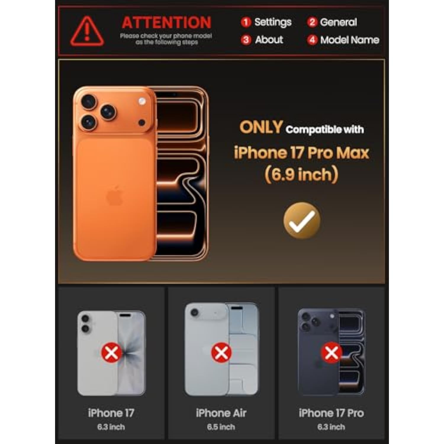 Hot Pink iPhone 17 Pro Max Case Wallet with 4-Card Holder