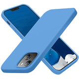 Designed For 13 Case, Designed For 14 Case, Silicone Ultra Slim Shockproof Protective Phone Case With [Soft Anti-Scratch Microfiber Lining], 6.1 Inch, Blue