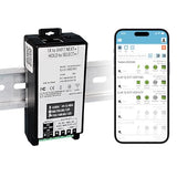 Industrial Din Rail Mount Power Auto Reboot, Metering, Automatically Restarts Router When Connection Fails. 2-Channel, 9-48V, App Controllable, For Industrial Router, Ping Monitoring.