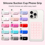 8PCS Silicone Suction Phone Case Mount, Non Slip Suction Cup, Hands-Free Phone Accessories Holder for Selfies and Videos, Silicone Adhesive Stand