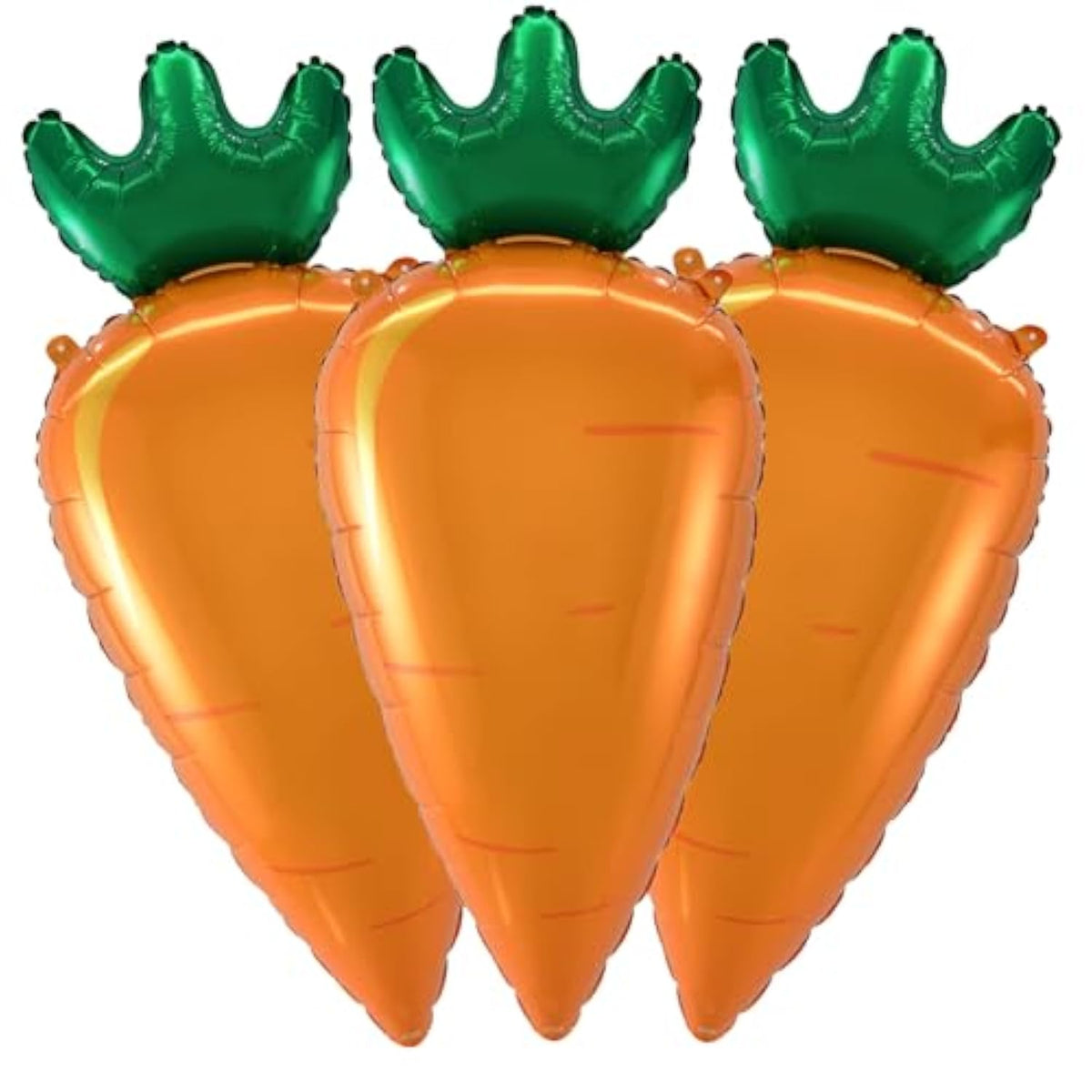 3-Pc Carrot Foil Balloon Set Easter & Veggie Theme Party Decor