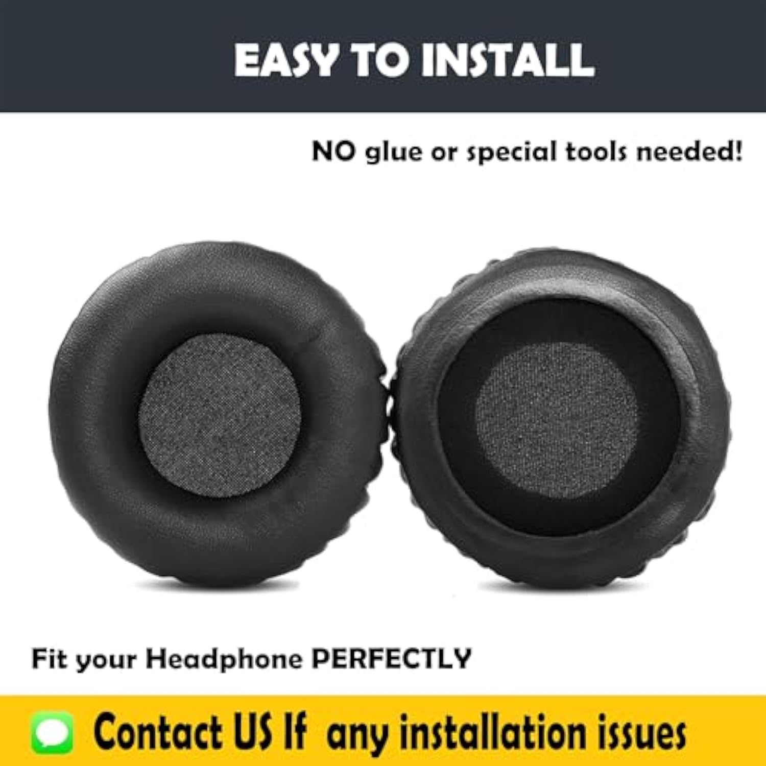 Hsc017 Earpads Replacement Cushion Compatible With Jabra Hsc016 Hsc017 Hsc018W Hsc012 Headsets Ear Covers With Protein Leather (60Mm)