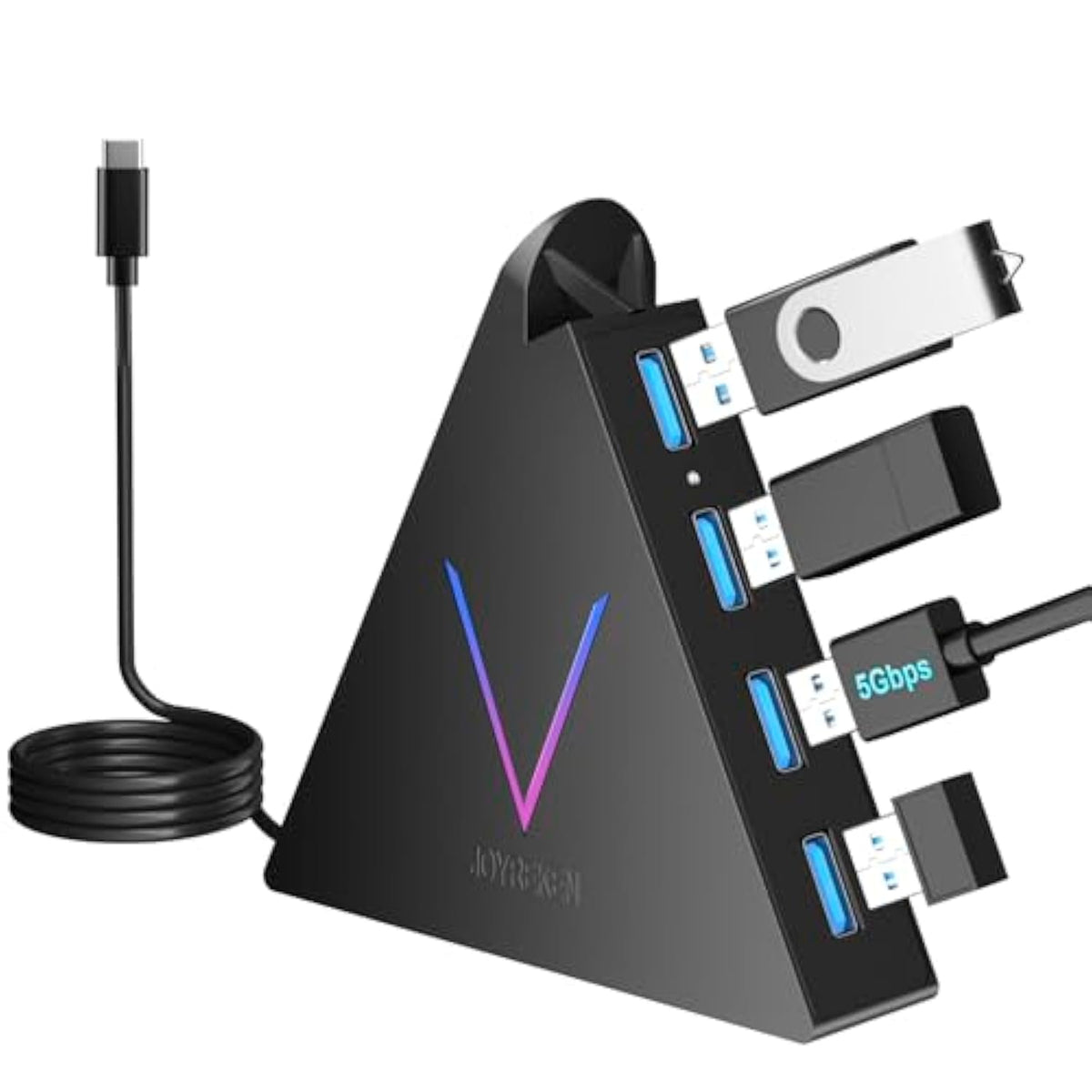 Usb C To Usb Hub 4 Port, Type C To Usb Adapter With 4 Usb 3.0 Ports, Thunderbo