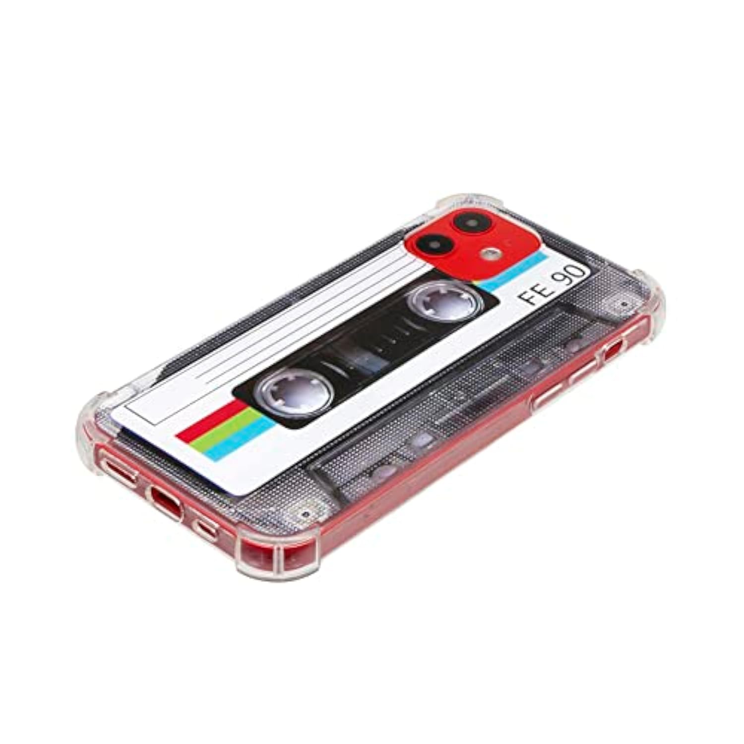Phone Case Matte Finish Heavy Duty Soft Back Cover With Reinforced Corners Tpu Soft Bumper Retro Cassette Tape Case Compatible With Iphone 12