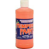 Constructive Playthings Washable Tempera Paint For Kids, Classroom Painting Supplies, 1 Pint, Orange