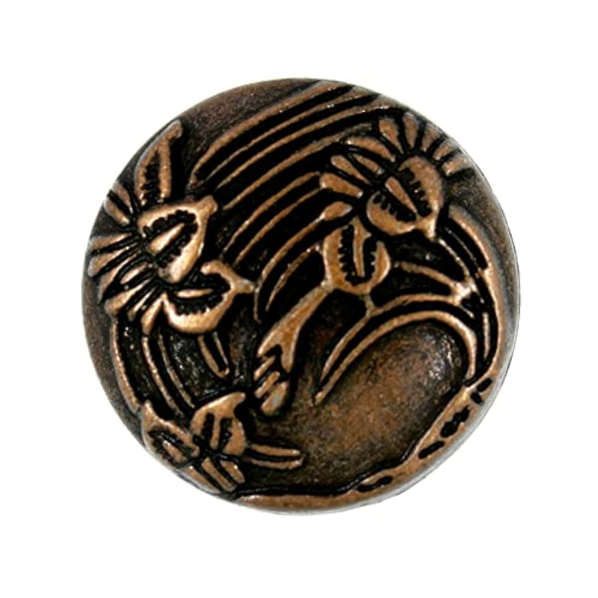 12 Pieces Begonia Flowers Metal Shank Buttons. 20Mm (3/4 Inch) (Antiqu