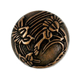 12 Pieces Begonia Flowers Metal Shank Buttons. 20Mm (3/4 Inch) (Antiqu