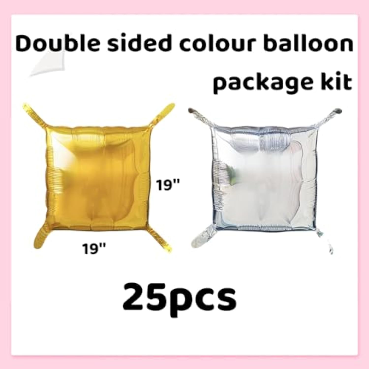 Gold Mylar Square Foil Balloon Arch Kit for New Year's, Birthday, Graduation Party Decor