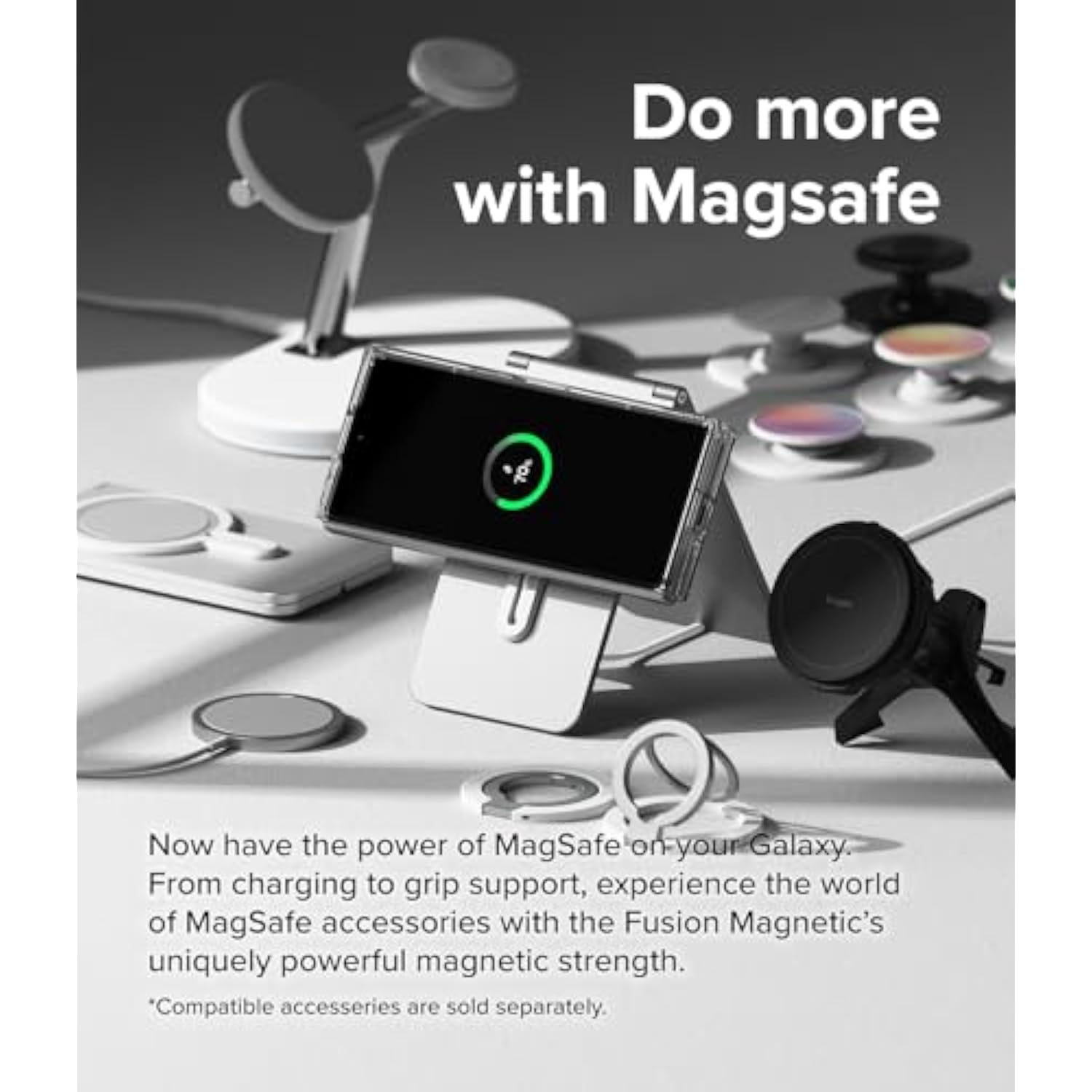 Ringke Fusion [Compatible with MagSafe] Designed for Samsung Galaxy Z Fold 6 Case, Transparent Scratch Resistant Shockproof Bumper Phone Cover - Magnetic Clear