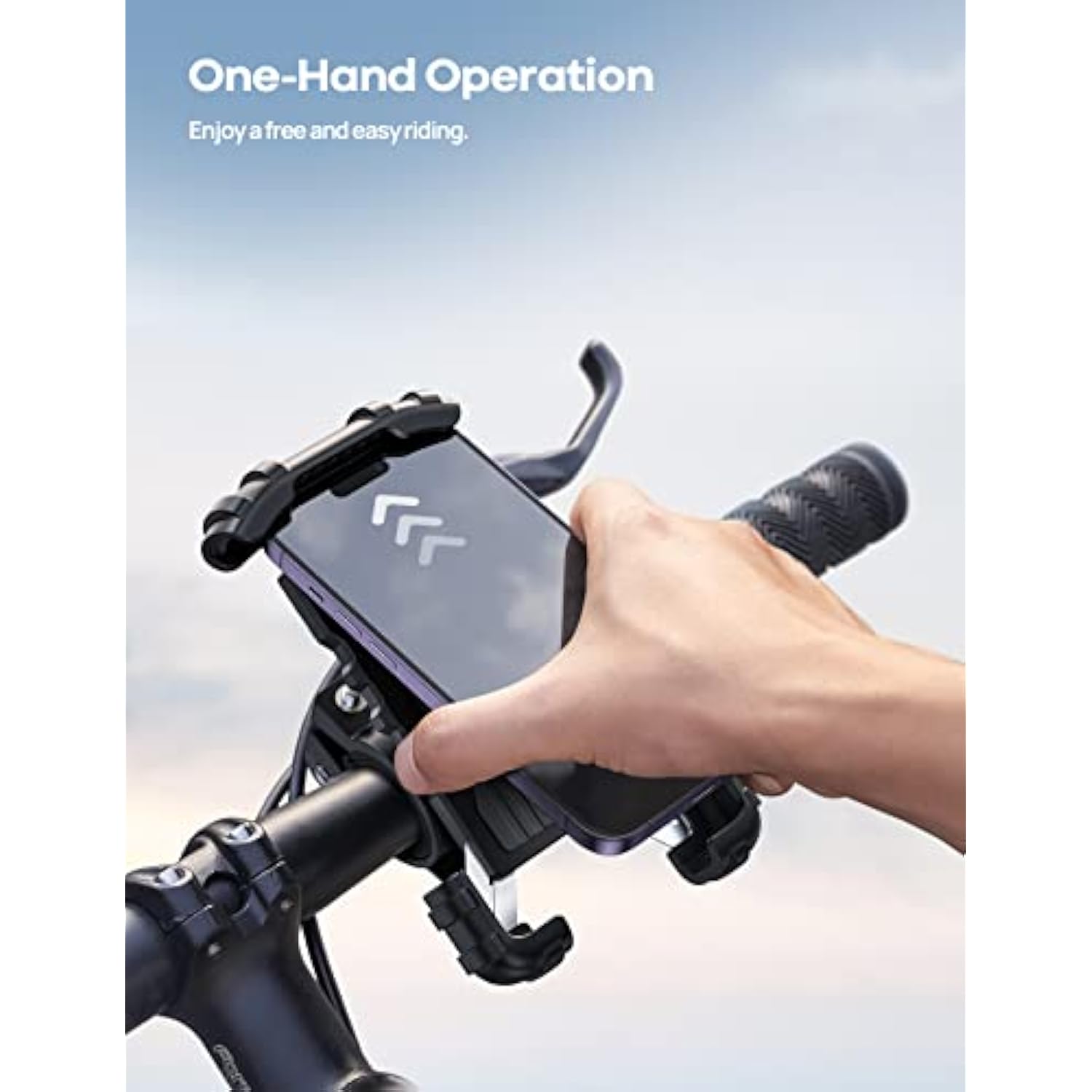 Bike & Motorcycle Phone Holder, Handlebar Mount for 4.7"-6.8" Smartphones