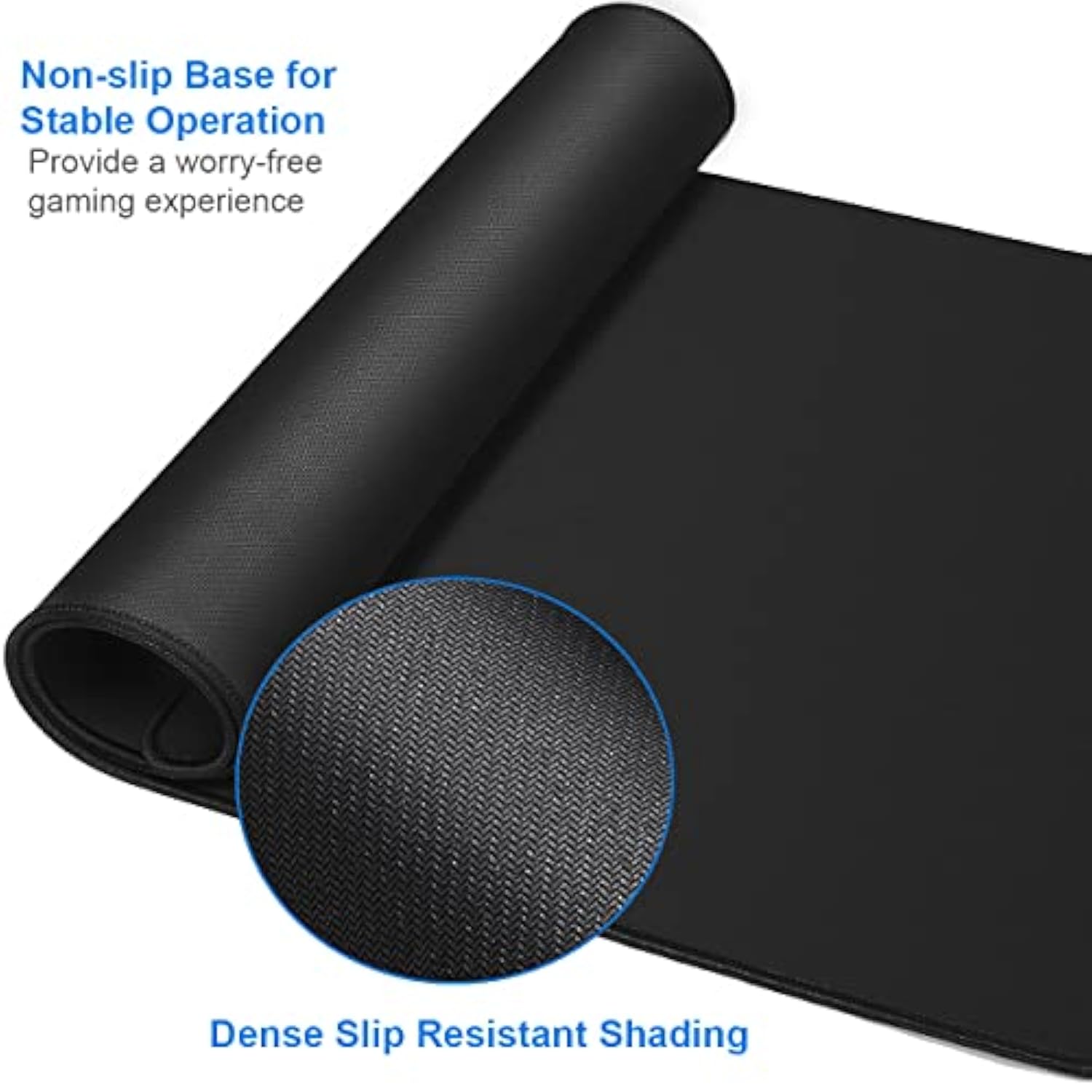 Large Gaming Mouse Pad, 31.5X15.7 Inch Large Extended Computer Keyboard Mouse Mat, Water Resist Nonslip Mousepad Rubber Base Long Xxl Desk Mouse Pad For Work & Gaming, Office & Home, Black
