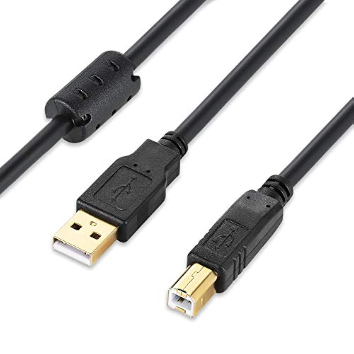 Usb 2.0 Printer Cable 30 Ft Usb Type A Male To B Male Printer Scanner Cord For Hp, Canon, Lexmark, Epson, Dell Usb A To B Cable And More (Black 30Ft)…