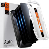 4-Pack For Iphone 15 Pro Max Privacy Screen Protector [Auto Alignment Kit] [10X Military Protection] Tempered Glass Film Compatible With 15 Pro Max 6.7 Inch [Case Friendly]