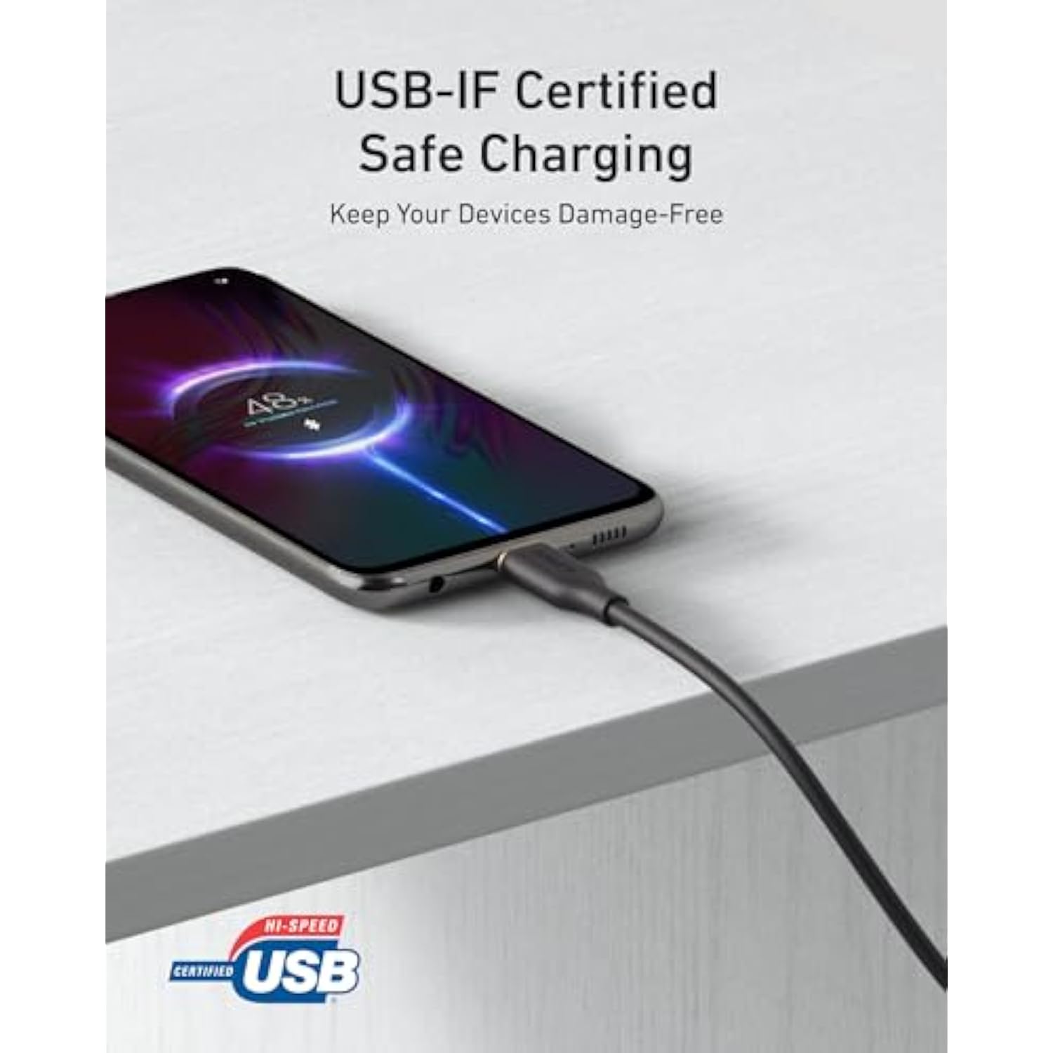 ANKER Cable, USB A to USB C Cable for iPhone 16 15 ro Max Plus and More (3FT, 2Pack, Black)