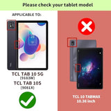 For Tcl Tab 10 5G Tablet Case With Shoulder Strap Soft Silicone&Hard Back Hybr