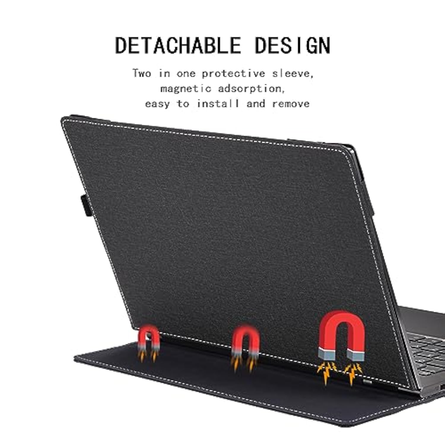 Laptop Case Cover For 14-Inch Lenovo Flex 7 14Iau7 14Iru8 & Lenovo Slim 7 14Iap7 14Irp8,Pu Leather Bag Notebook Protective Shell Sleeve With Pen Holder (14 Inch Flex 7/Slim 7, Dark Grey)