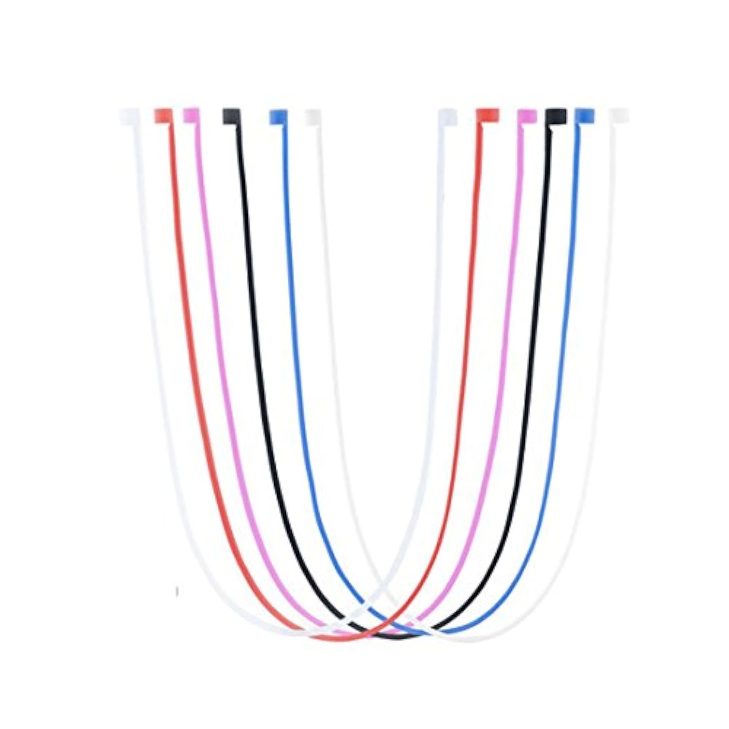 Airpods Straps, Soft Silicone Sport Earphones Anti-Lost Strap, Colorful Wire Cable Connector For Apple Airpods Wireless Bluetooth Earphones Lanyards (6 Pack)