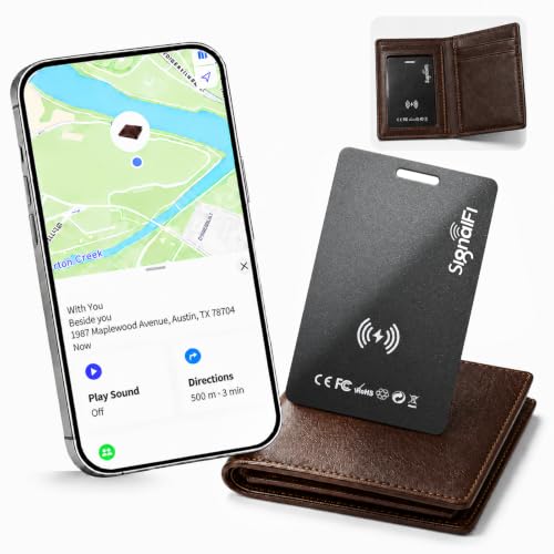 Wallet Tracker Card,Mfi Certified Smart Tracker Compatible With Ios-Find My App,Ultra Slim 0.07In,Ip68 Waterproof,Supports Wireless Chargingtracker Card For Wallets,Passports,Luggage And Pets