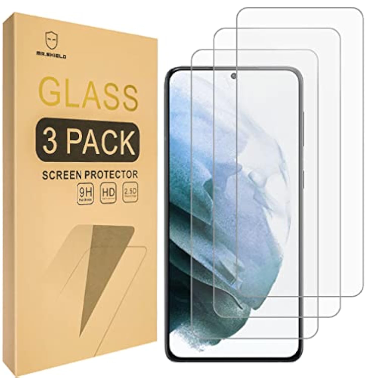 [3-Pack] Designed For Samsung (Galaxy S21 Plus 5G) / Galaxy S21+ 5G [6.7 Inch] [Upgrade Maximum Cover Screen Version] [Tempered Glass] [Japan Glass With 9H Hardness] Screen Protector
